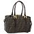 FENDI Zucca Canvas Handtasche 2way Schwarz Braun gold