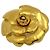Broche Chanel Camélia en baño de oro