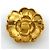 Broche Chanel Camélia en baño de oro - vista 2