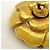 Broche Chanel Camélia en baño de oro - vista 5