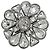 Spilla Chanel placcata argento e strass