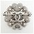 Spilla Chanel placcata argento e strass - vista 2