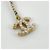 Broche Chanel banhada a ouro com pérola artificial - vista 4