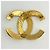 Broche Chanel plaquée or avec logo Coco - vue 2
