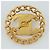 Broche Chanel plaquée or avec logo Coco - vue 2