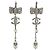 Orecchini Chanel placcati in argento con perle sintetiche