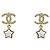 Chanel vergoldete Stecker-Ohrringe