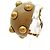 Orecchini a clip Chanel Coco Mark beige e oro - vista 2