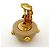 Orecchini a clip Chanel Coco Mark beige e oro - vista 3