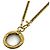 Collier Chanel plaqué or avec loupe Coco Mark