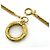 Collier Chanel plaqué or avec loupe Coco Mark - vue 3