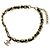 Collar Chanel chapado en oro con strass