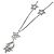 Collana Christian Dior con motivo stella argento