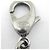 Collier Chanel en strass argenté - vue 5