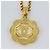 Collier Chanel plaqué or - vue 2