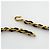 Collana Chanel placcata oro con dettagli in pelle e strass - vista 3