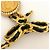 Collana Chanel placcata oro con dettagli in pelle e strass - vista 4