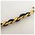 Collana Chanel placcata oro con dettagli in pelle e strass - vista 5