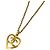 Collier Chanel plaqué or avec cœur logo Coco Mark