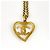 Collier Chanel plaqué or avec cœur logo Coco Mark - vue 2