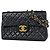 Borsa a tracolla Chanel in pelle nera