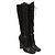 Alaïa Black Leather Lace-Up Block Heel Boots