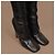 Alaïa Black Leather Lace-Up Block Heel Boots - view 17