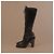 Alaïa Black Leather Lace-Up Block Heel Boots - view 3