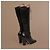 Alaïa Black Leather Lace-Up Block Heel Boots - view 4