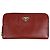 Cartera larga Prada de piel Saffiano en rojo