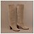 Céline Celine Kniehohe Stiefel aus grauem Wildleder - Ansicht 2