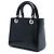 Dior Black Medium Metallic Patent Microcannage Lady Dior - vista 2
