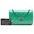 Portafoglio Chanel Green CC Quilted Patent Wallet On Chain - vista 7