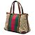 Borsa Gucci Rania con manico in tela GG beige e banda Web - vista 2