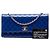Chanel Blue CC gesteppte Lammleder East West Flap Clutch mit Kette - Ansicht 7