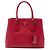 Borsa Prada Galleria Double Zip in pelle Saffiano rossa, dimensione Medium