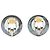 Orecchini a clip Chanel Gray CC Faux Pearl Strass - vista 2