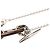 Collana con pendente Maillon in corno di bufalo e palladio argentato Hermès - vista 5