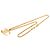 Collana con pendente filigrana Chanel Gold CC placcata oro