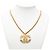 Collana con pendente filigrana Chanel Gold CC placcata oro - vista 6