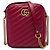 Gucci Red GG Marmont Matelasse Leather Double Zip Crossbody