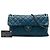 Chanel Blue Large Quilted Shiny Goatskin Burgundy Rocks Flap - vista 7