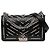 Le Boy Chanel Black Old Medium Chevron Calfskin Pearl Boy Flap