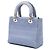 Dior Blue Medium Embroidered Canvas Cannage Lady D Lite - vista 2