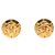 Pendientes de clip redondos chapados en oro Chanel Gold CC