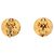 Pendientes de clip redondos chapados en oro Chanel Gold CC - vista 2
