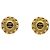 Orecchini a clip rotondi in resina placcata oro Chanel Gold CC