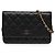 Chanel Black CC Quilted Caviar Wallet on Chain
