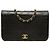 Chanel Black Medium CC Quilted Lambskin Full Flap