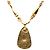 Collana con pendente Chanel Gold CC logo a goccia placcato oro - vista 2